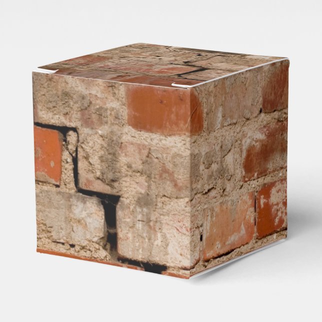 Cracked brick wall favor box (Front Side)
