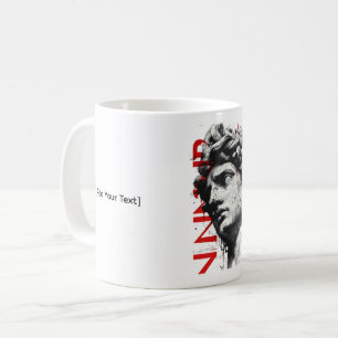 Cracked Classical Bust Trash Polka Art Mug