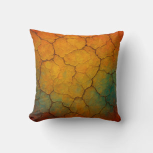Cracked Earth Abstract Texture   Throw Pillow