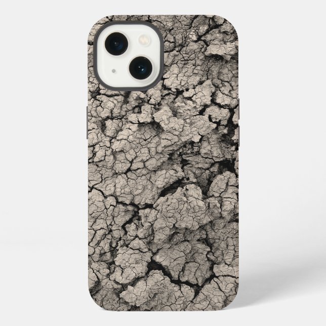 Cracked Earth Cool Texture iPhone Case (Back)