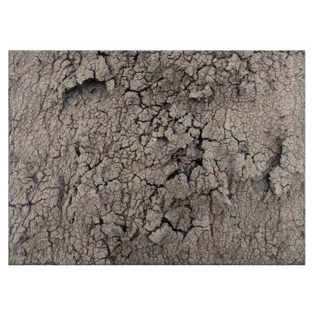 Cracked Earth Funny Cool Texture Cutting Board (Front)