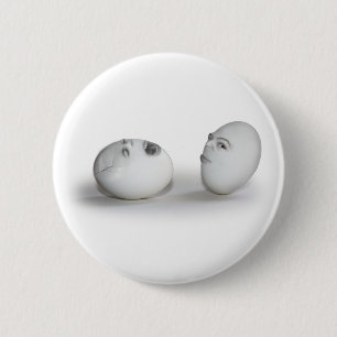 Cracked Egg and a Wink 2 Inch Round Button