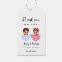 Cracked Egg Gender Reveal Thank You Gift Tag