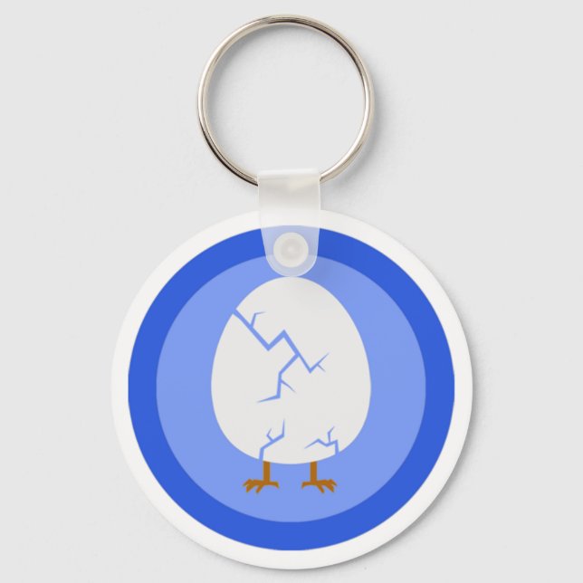 Cracked Egg Key-chain Keychain (Front)