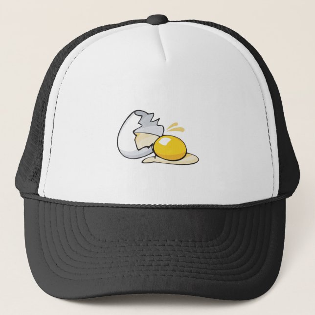 cracked egg trucker hat (Front)