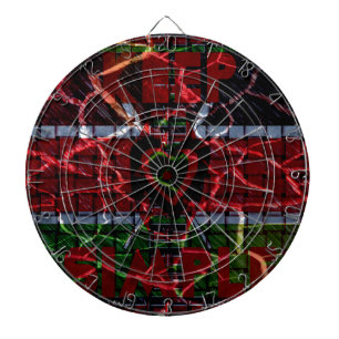 Cracked Flag: Keep It Simple - Kenyan Resilience  Dartboard