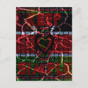 Cracked Flag: Keep It Simple - Kenyan Resilience  Postcard