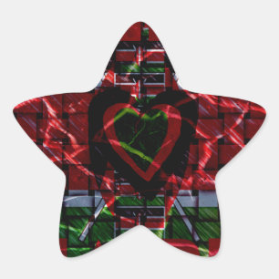Cracked Flag: Keep It Simple - Kenyan Resilience  Star Sticker