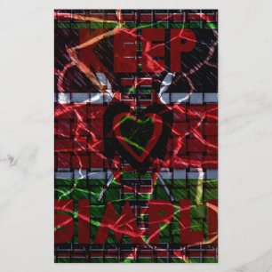 Cracked Flag: Keep It Simple - Kenyan Resilience Stationery