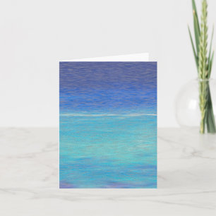 Cracked Fresco Caribbean Blue Sea Card