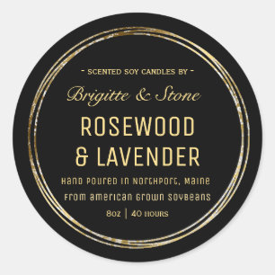 Cracked Gold Edged Farmhouse Candle Label