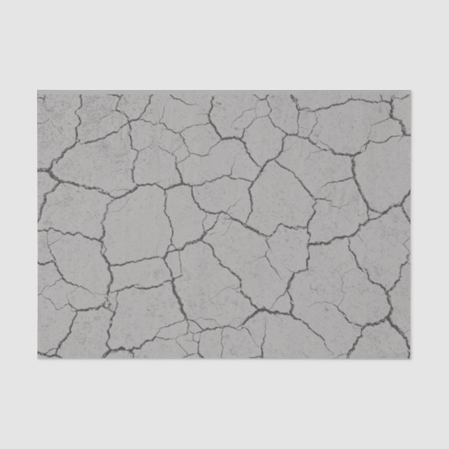 Cracked Grey Grey Vintage Tissue Paper (Front)