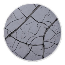 Cracked Grey Paint Ceramic Knob