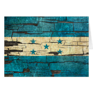 Cracked Honduras Flag Peeling Paint Effect