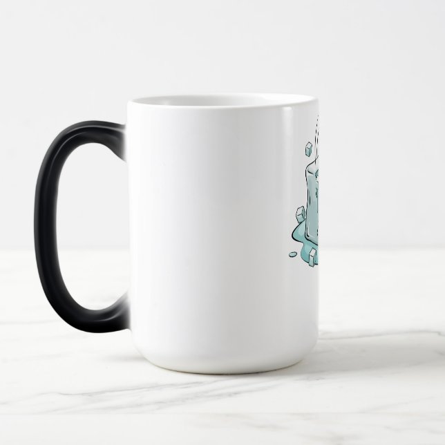 Cracked Ice Cube Illustration Art Magic Mug (Left)