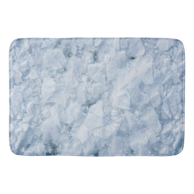 Cracked Ice Surface (Style 3) Oil Painting Bath Mat (Front)