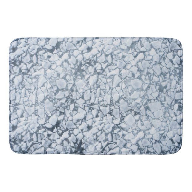 Cracked Ice Surface (Style 6) Oil Painting Bath Mat (Front)