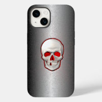 Cracked Metal - 3D Glowing Skull Inlay