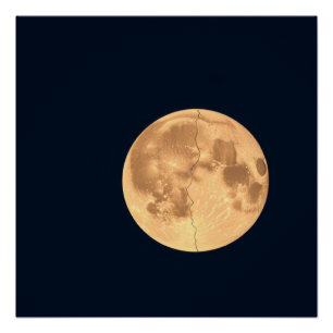 Cracked Moon Poster