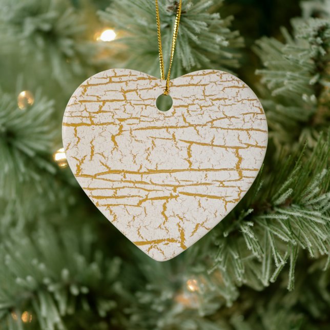 Cracked Paint Ceramic Ornament (Tree)