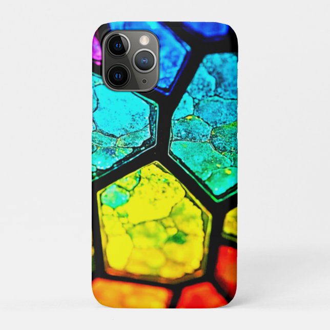 Cracked Rainbow Stained Glass Art Case-Mate iPhone Case (Back)
