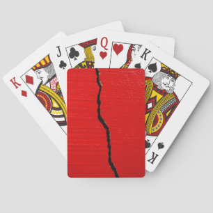 Cracked Red Paint Playing Cards