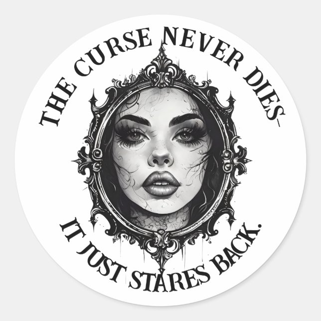 Cracked Reflection Classic Round Sticker (Front)