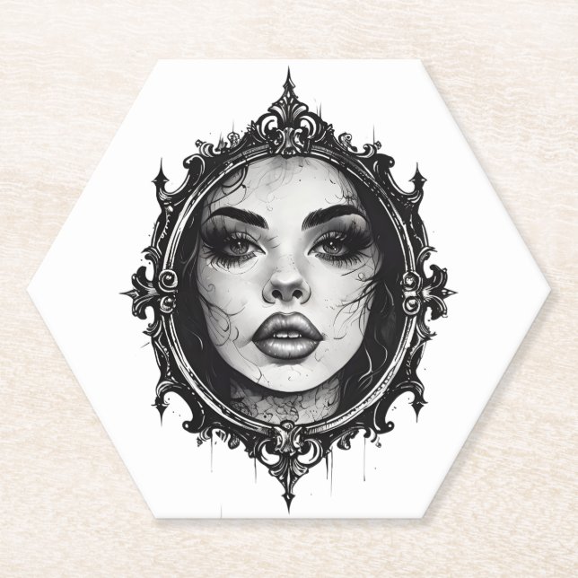 Cracked Reflection Paper Coaster (Front)