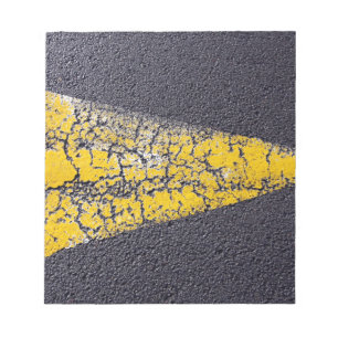 Cracked road notepad