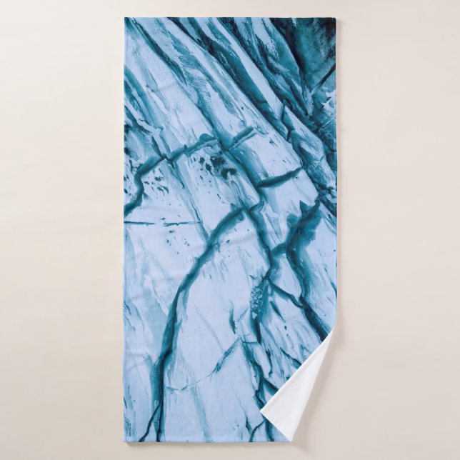 Cracked rock formation illustration bath towel (Bath Towel)