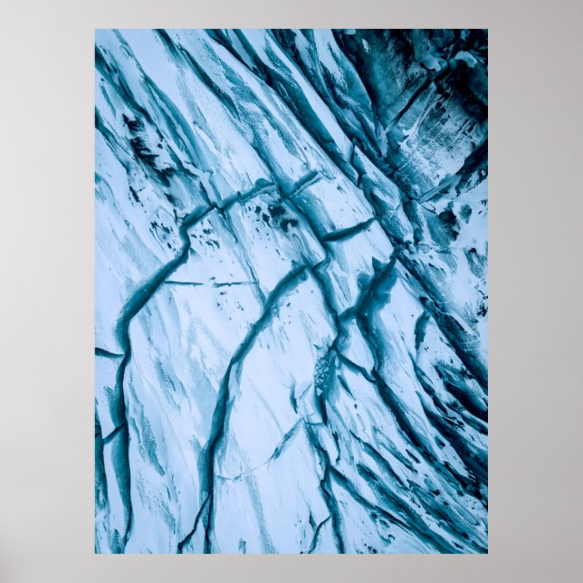 Cracked rock formation illustration poster (Front)