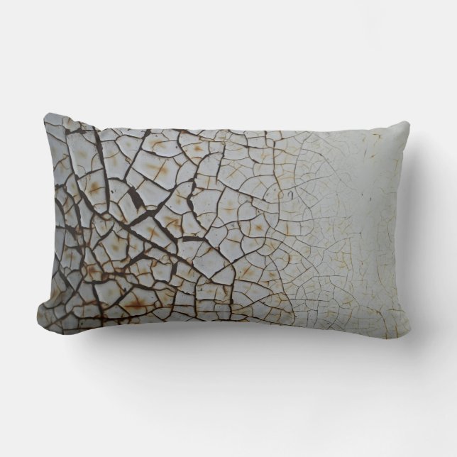 Cracked Rust Lumbar Pillow (Front)