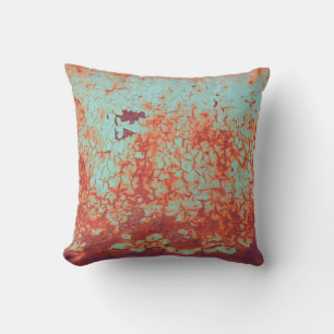 Cracked Rust Peeling Paint Throw Pillow