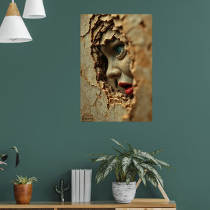 Cracked Silence Porcelain Truth Gothic Poster