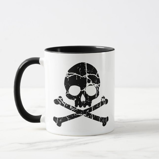 Cracked Skull et Crossbones Mug (Gauche)