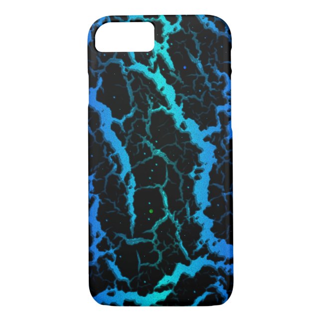Cracked Space Lava - Blue/Cyan Case-Mate iPhone Case (Back)