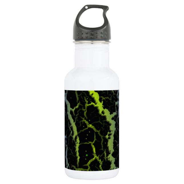 Cracked Space Lava - Blue/Lime 532 Ml Water Bottle (Front)
