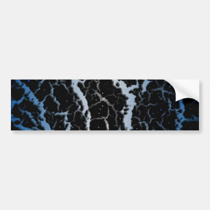 Cracked Space Lava - Blue/White Bumper Sticker
