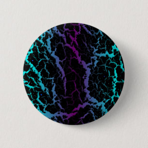 Cracked Space Lava - Cyan/Purple 2 Inch Round Button