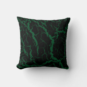 Cracked Space Lava - Forest Throw Pillow