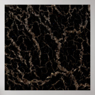 Cracked Space Lava - Glitter Brown Poster