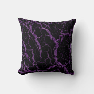 Cracked Space Lava - Glitter Purple Throw Pillow