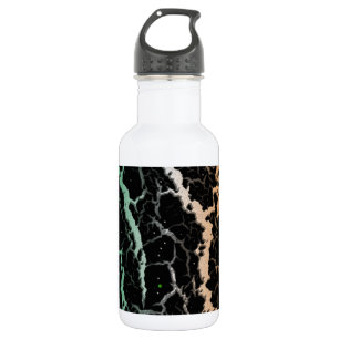 Cracked Space Lava - Green/White/Orange 532 Ml Water Bottle
