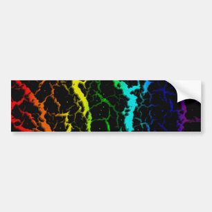 Cracked Space Lava - Light Spectrum Bumper Sticker