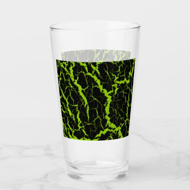 Cracked Space Lava - Lime Glass (Front)
