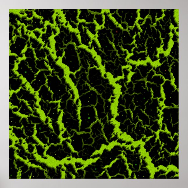 Cracked Space Lava - Lime Poster (Front)