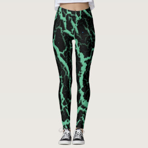 Cracked Space Lava - Mint Leggings