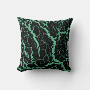 Cracked Space Lava - Mint Throw Pillow