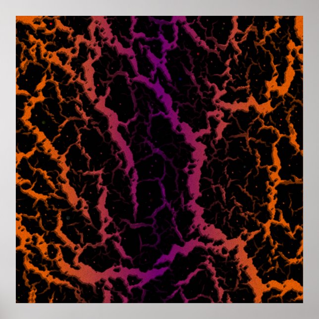 Cracked Space Lava - Orange/Purple Poster (Front)