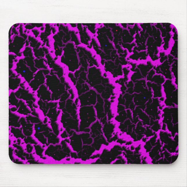 Cracked Space Lava - Pink Mouse Pad (Front)